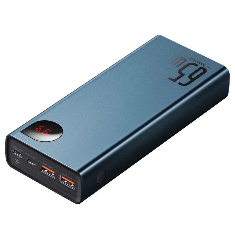 LiPo išorinis akumuliatorius (Powerbank) 20000mAh 65W su PD3.0 QC3