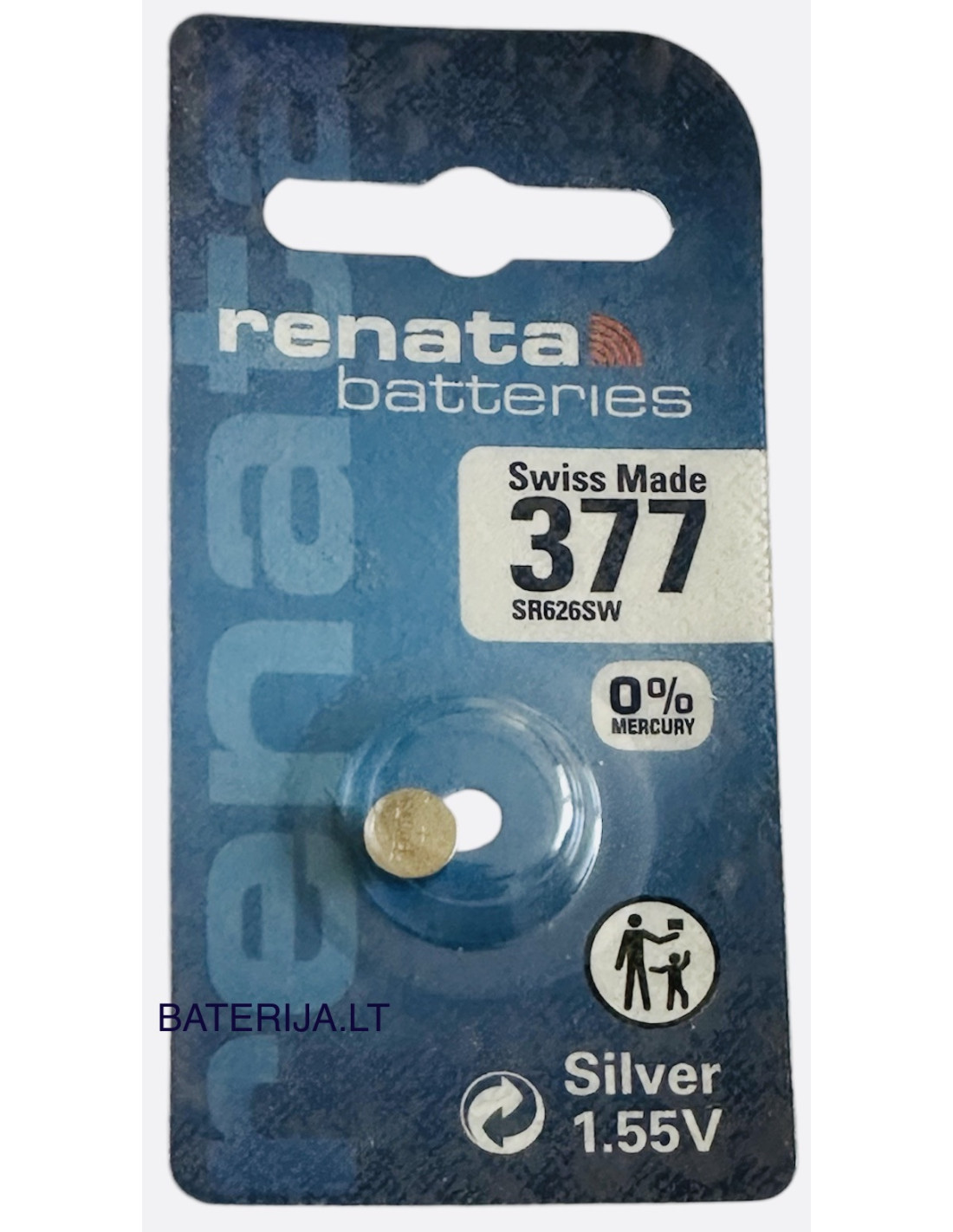 Renata baterija 377 SR626SW/ kortele