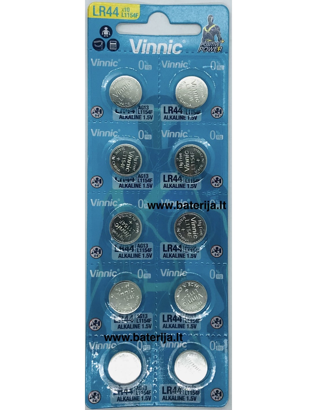 Vinnic baterija AG13, LR44, L1154