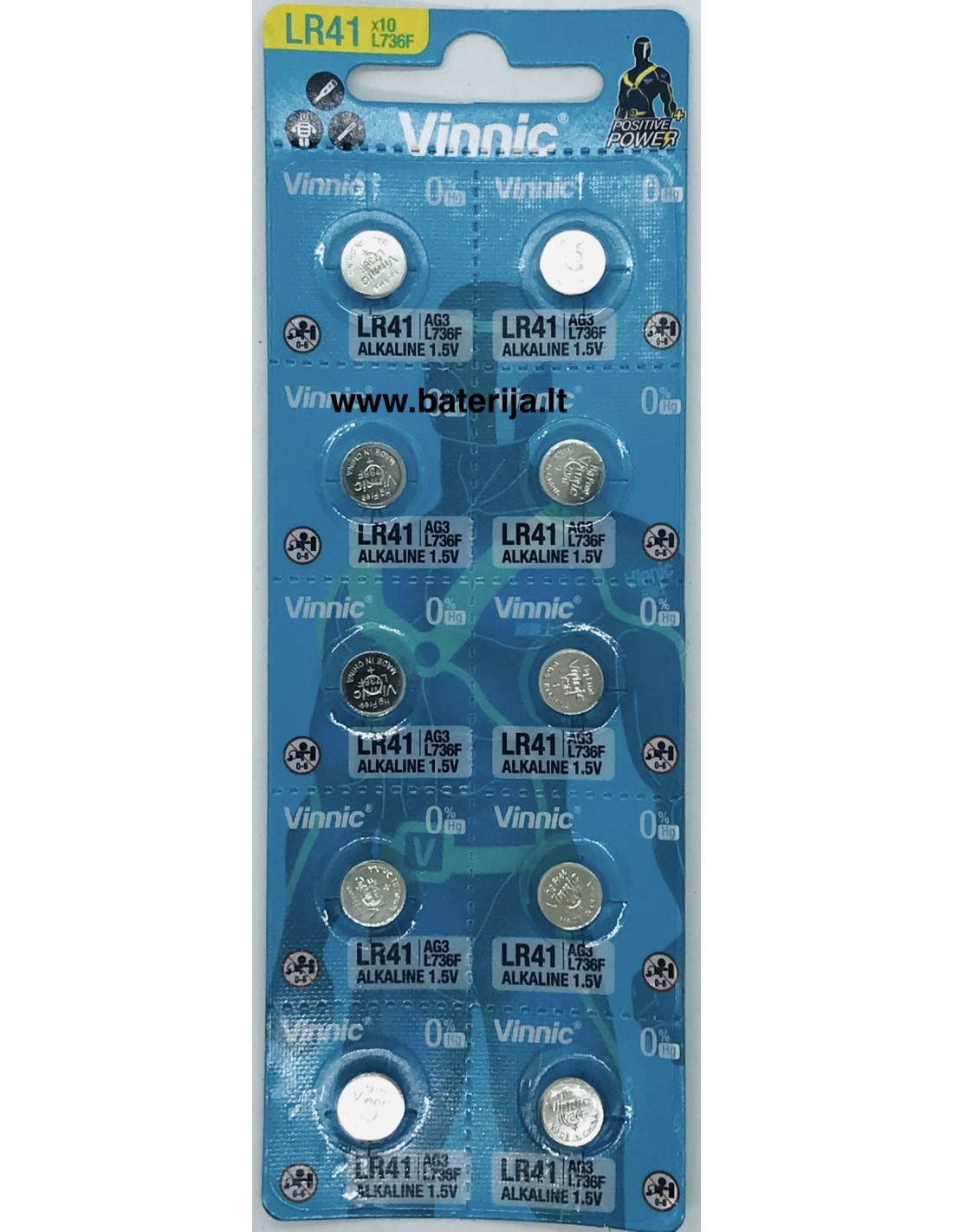 Vinnic baterija AG3 LR41