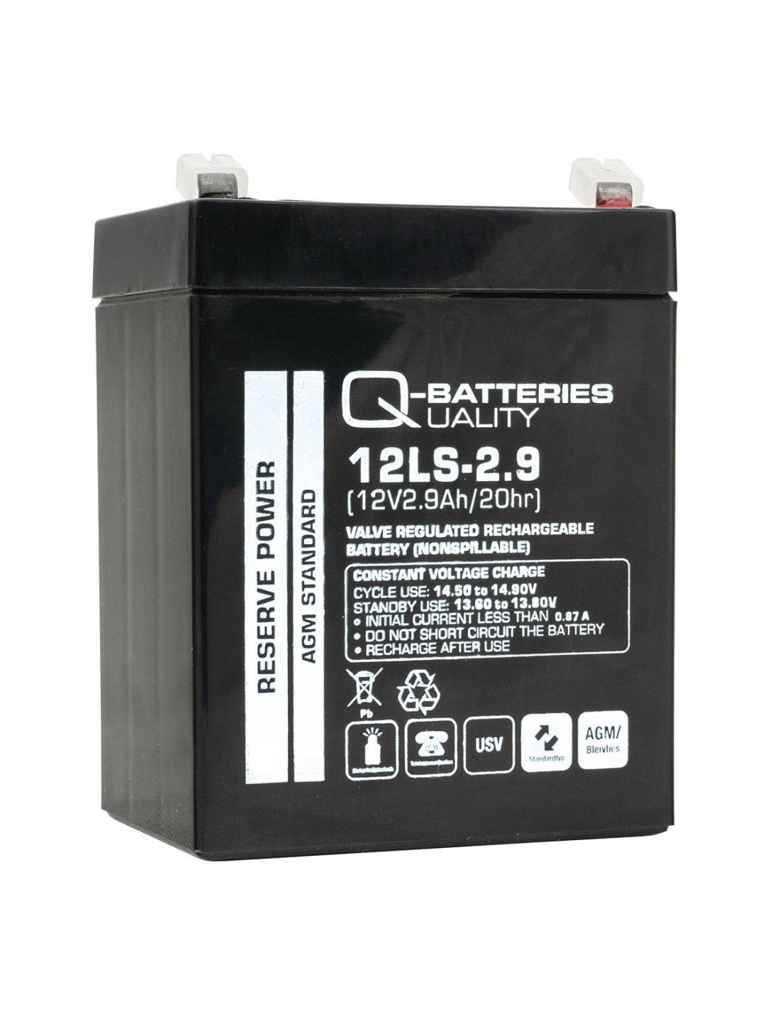 Q-Battery AGM 12LS-2,9 12V  2,9Ah