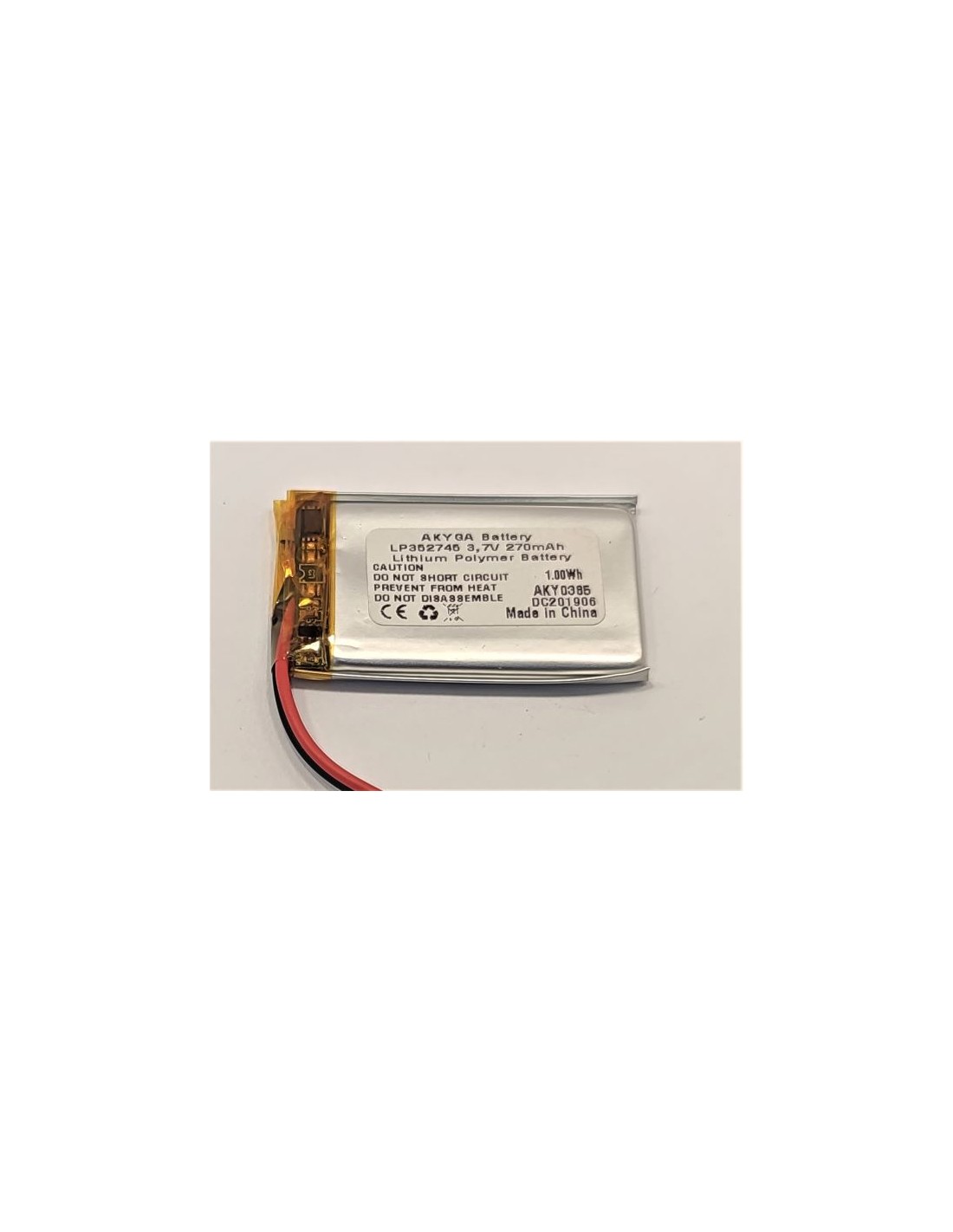 Li-polimer ( 352745 ) 270mAh 3,7V