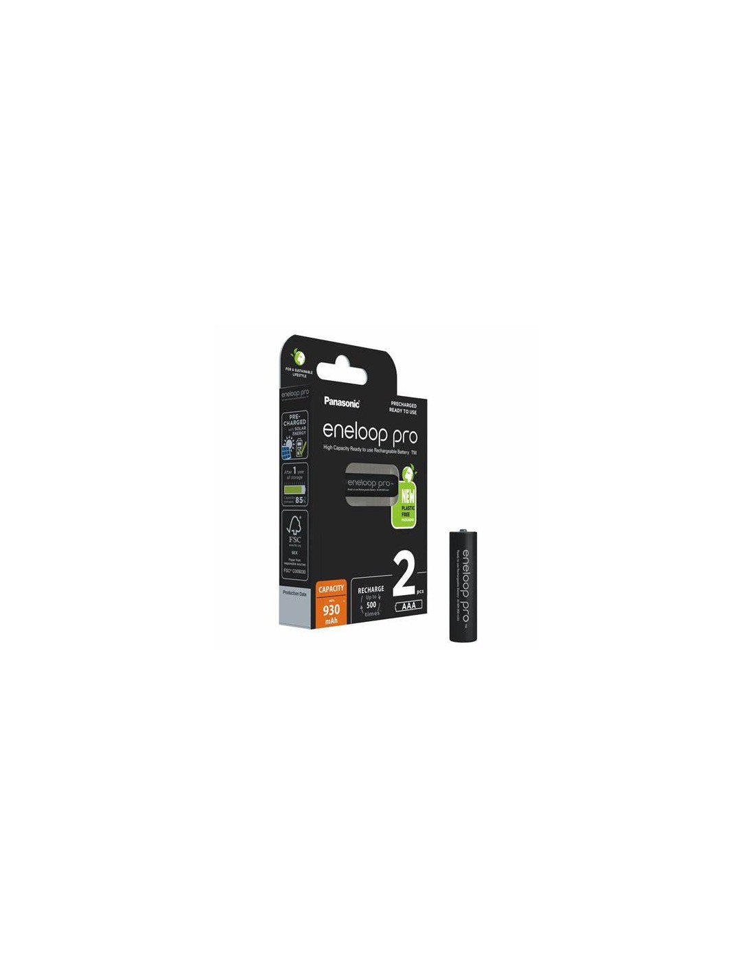 Panasonic Eneloop PRO AAA 930mAh /2vnt kortelėje