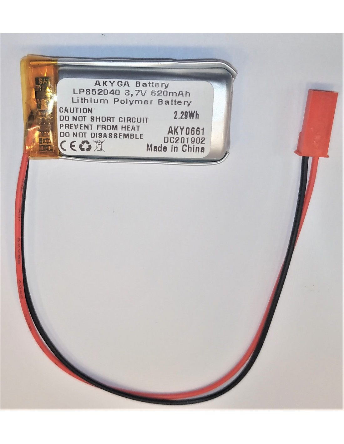 Li-polimer (852040) 620mAh 3,7V