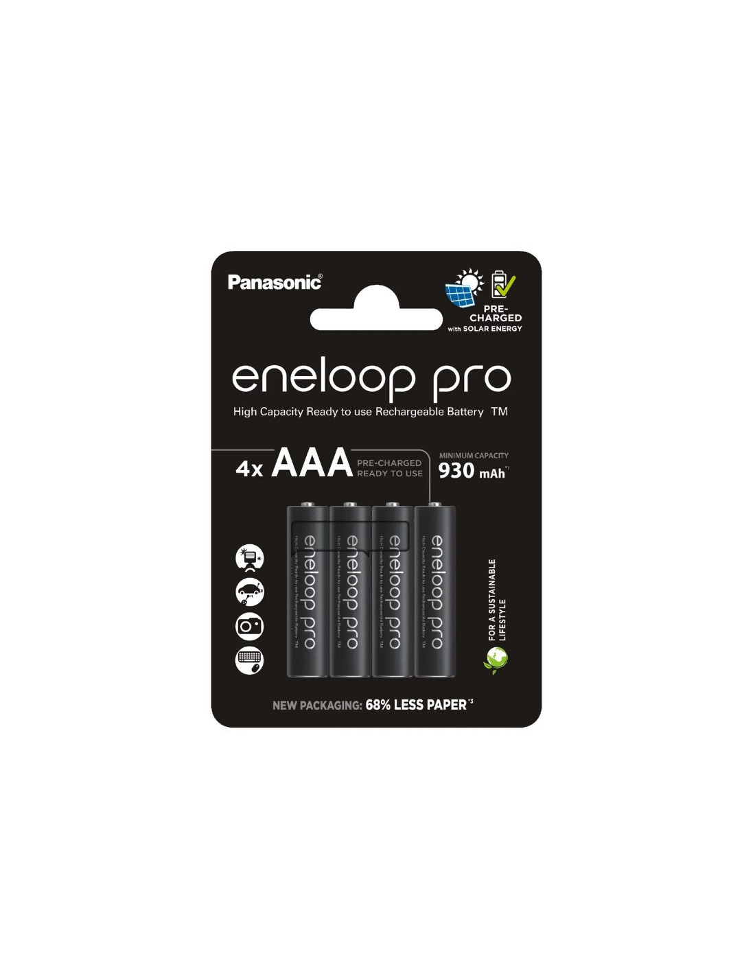 Panasonic Eneloop PRO AAA 930mAh /4vnt kortelėje