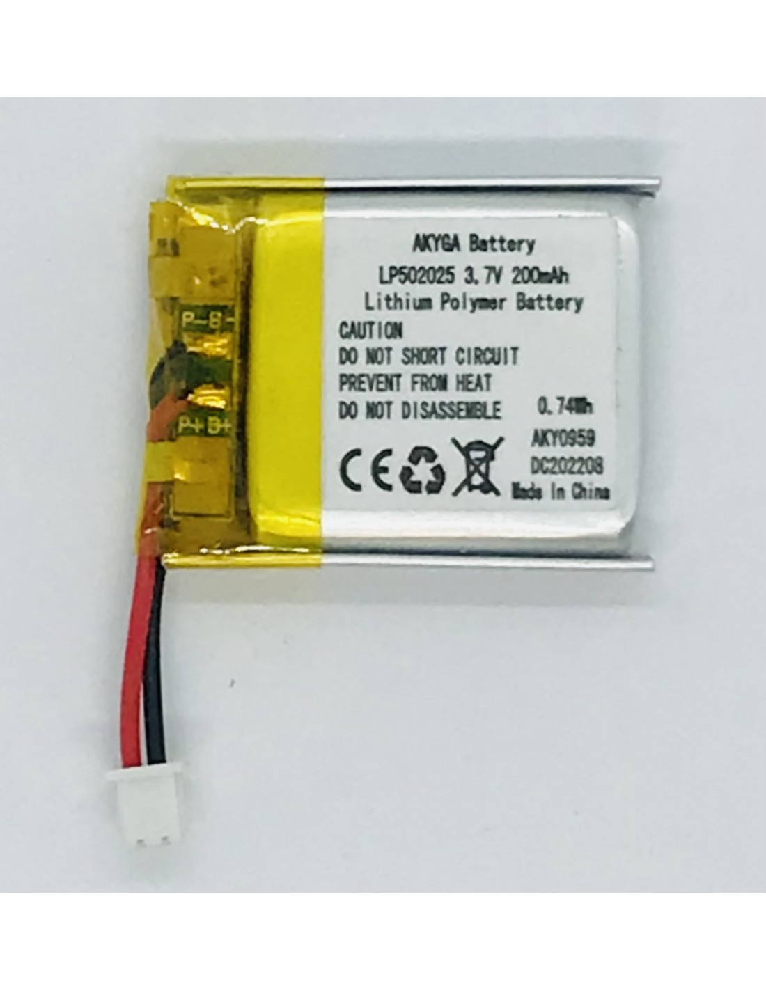 Li-Polimer ( 502025 ) 200mAh 3,7V
