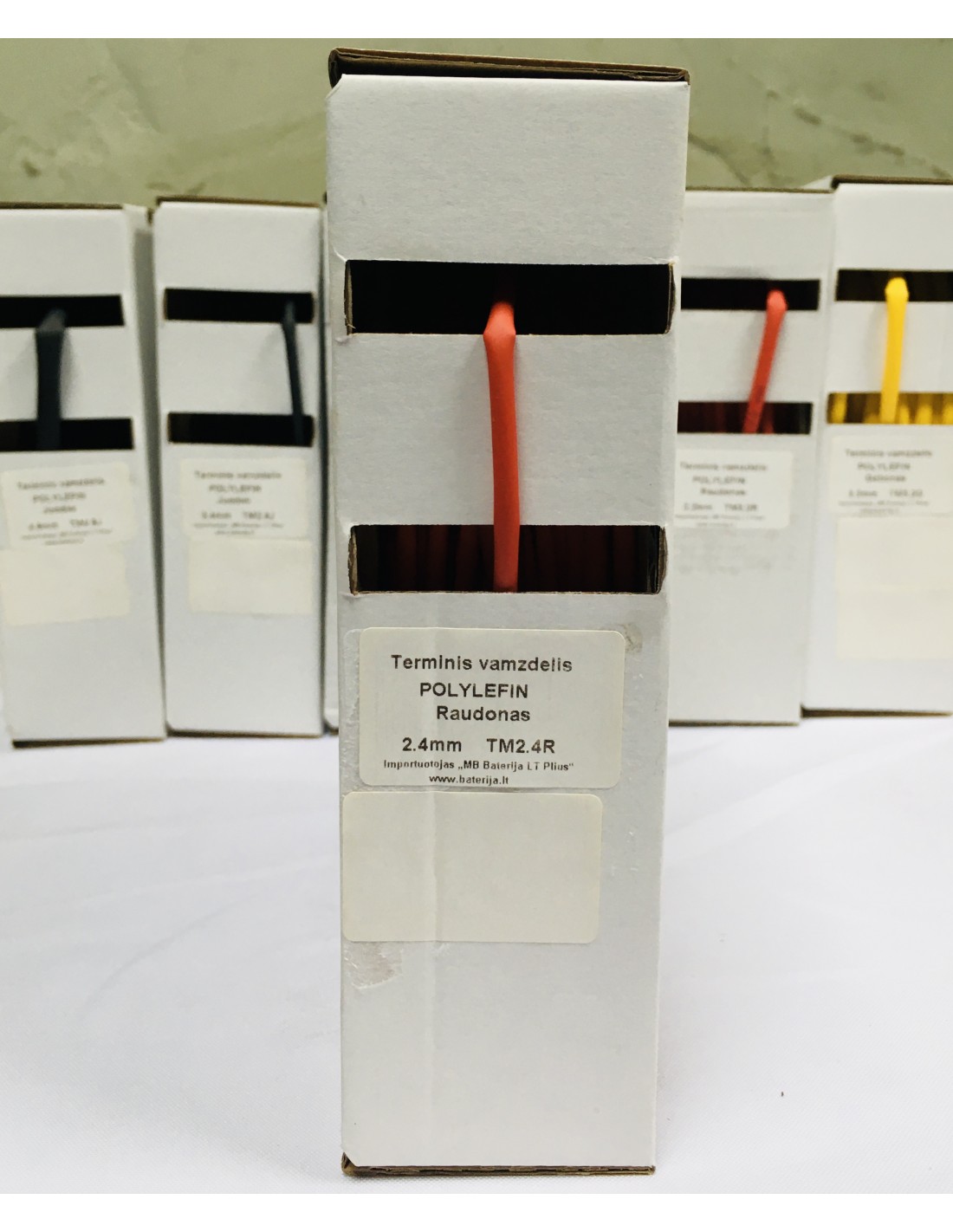 Termo vamzdelis 2,4/1,2mm klijų danga (raudonas)