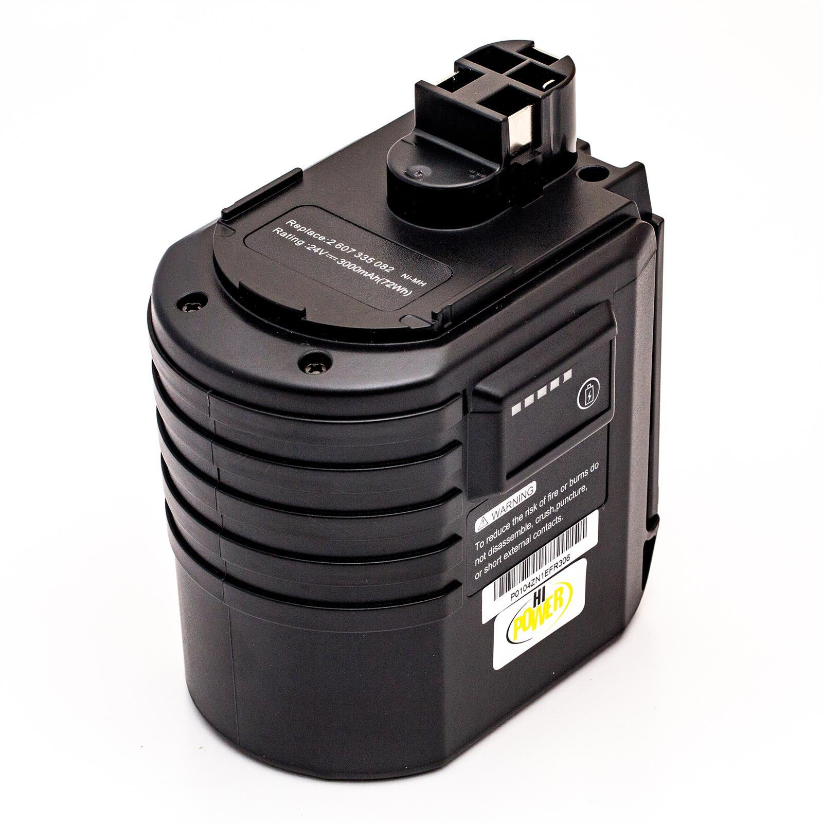 Akumuliatorius Bosch 2607335082, 2607335097, 2607335098 24V 3.0Ah NiMH, skirtas elektriniams įrankiams GBH24VFR, GBH24VRE, GBH24VSR, 0611260, 53911225VSR, 11225VSRH