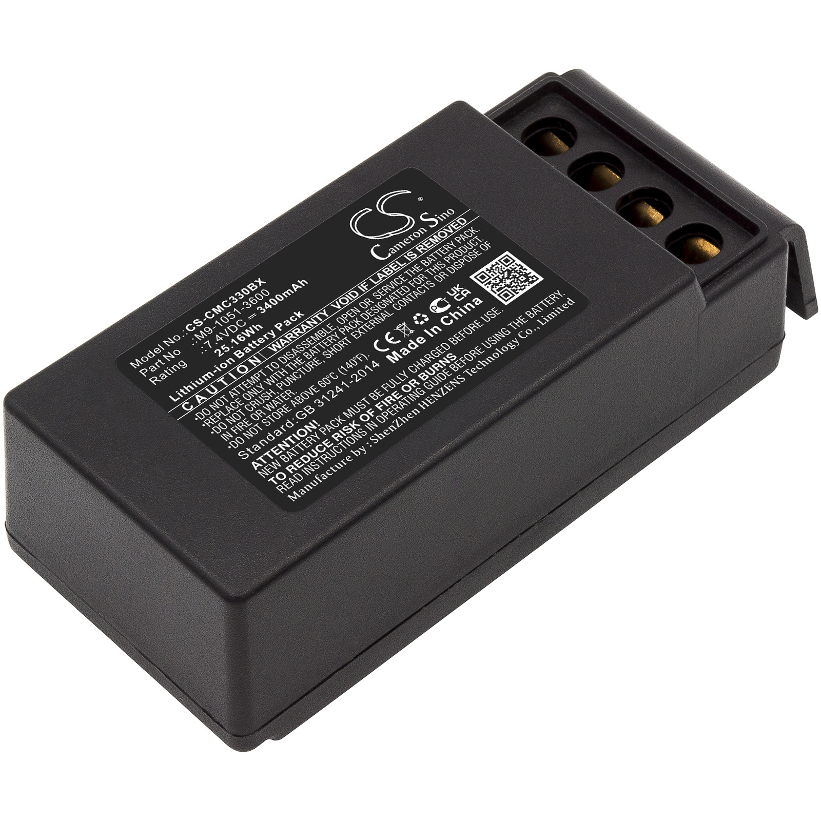 Cavotec MC3300 krano akumuliatorius Tipas. M9-1051-3600 7,4 V 3400 mAh Li-Ion