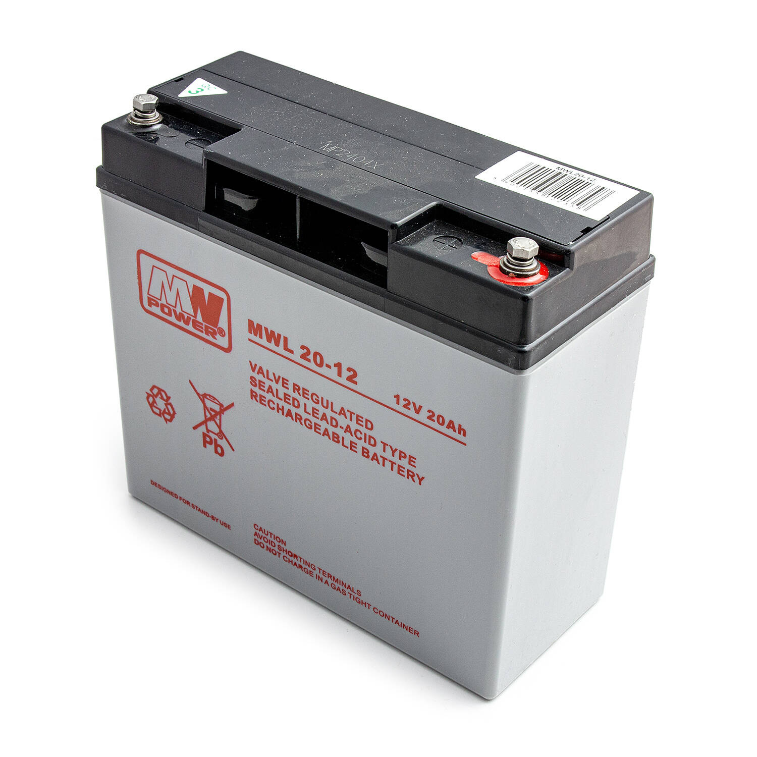 Akumuliatorius AGM MW Power MWL 20-12 12V20Ah iki UPS APC, Ever, Fideltronik, Eatonoms Powerware, Aliarmui, Quady
