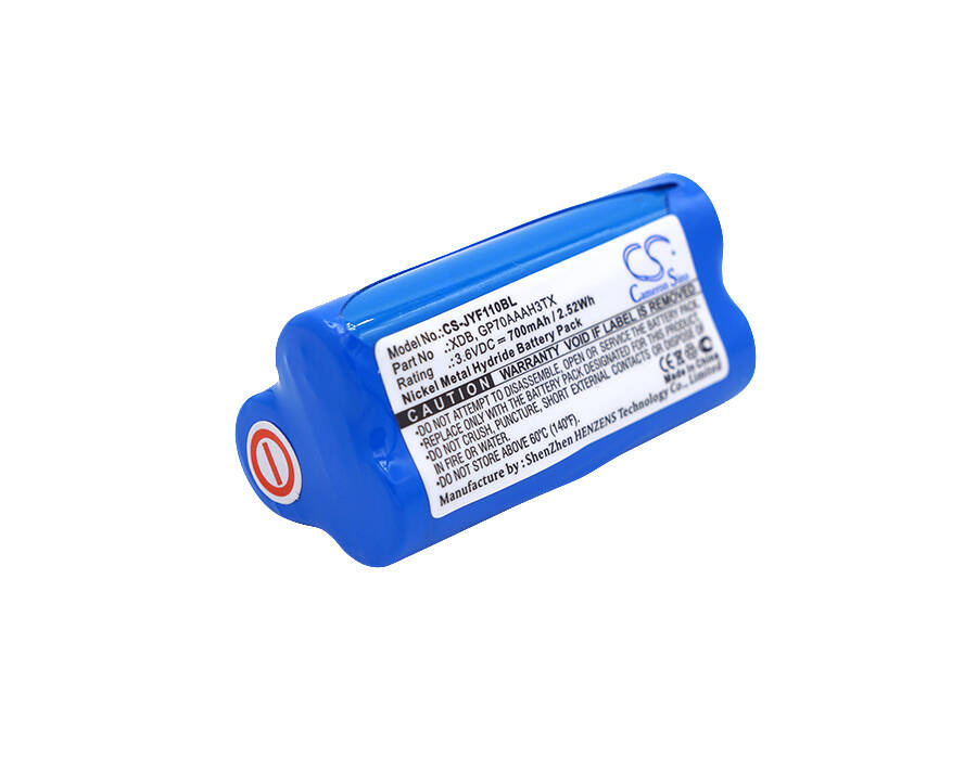 JAY baterija GP70AAAAH3TX XDB 3.6V 700mAh NiMh, skirta krano valdymo siųstuvui XDE UDB2 UWB A001 VUF110