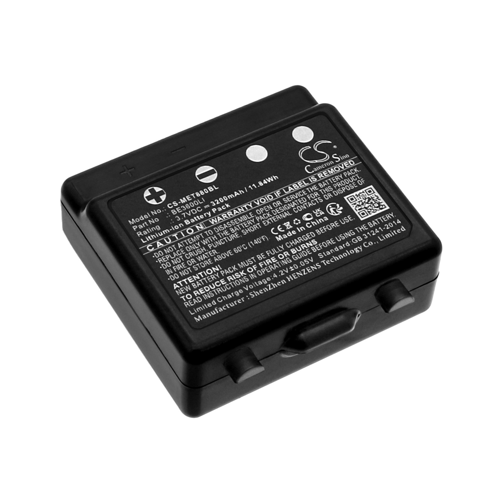 IMET baterija AS106 BE3600Li 3.7V 3200mAh Li-Ion, skirta M880 KRON THOR2 ZED ZEUS2