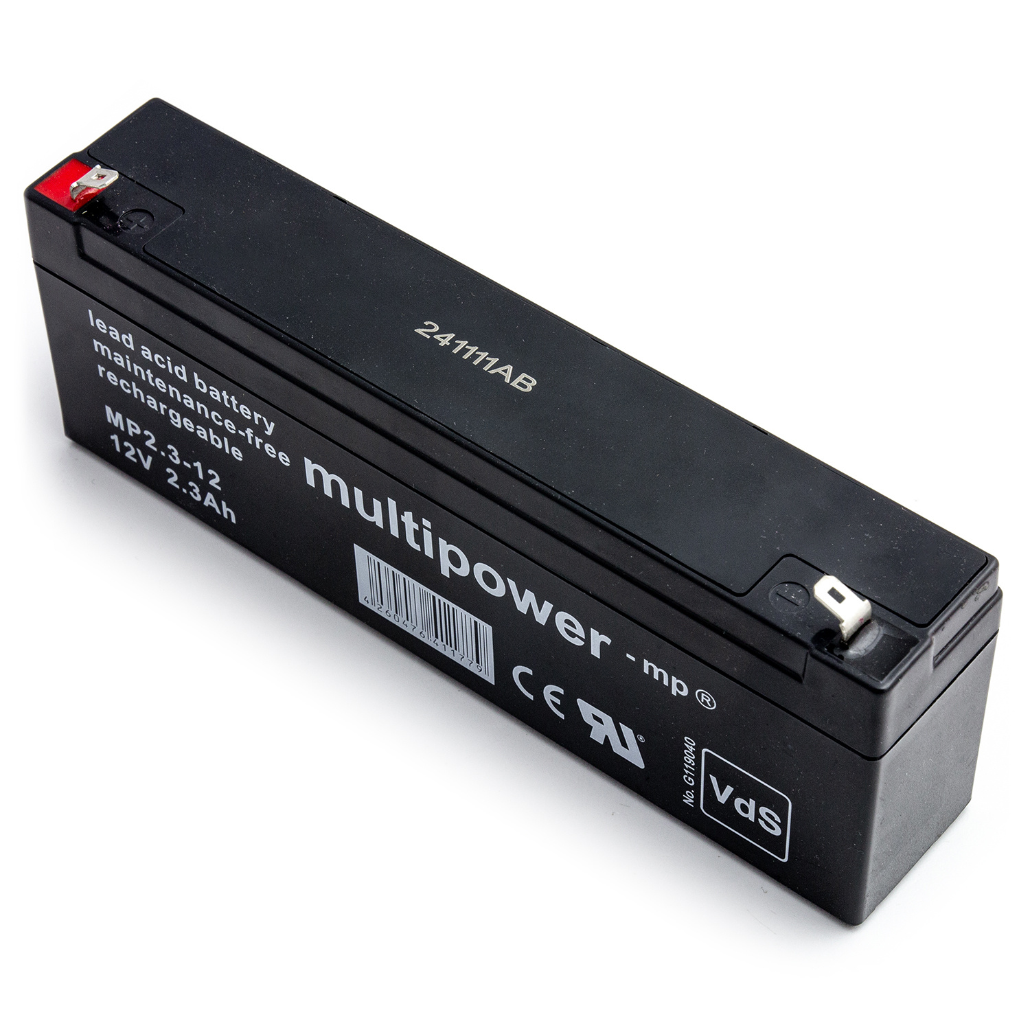 Multipower MP2.3-12 12V 2,3Ah Vds AGM akumuliatorius, nereikalaujantis priežiūros