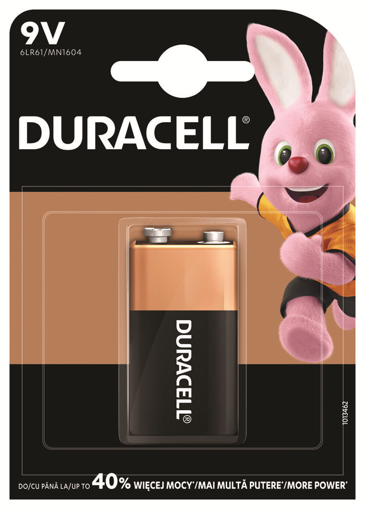 Šarminė baterija Duracell MN1604 9V R9, 6LR61, 6F22, 6AM6, MN1604, 522