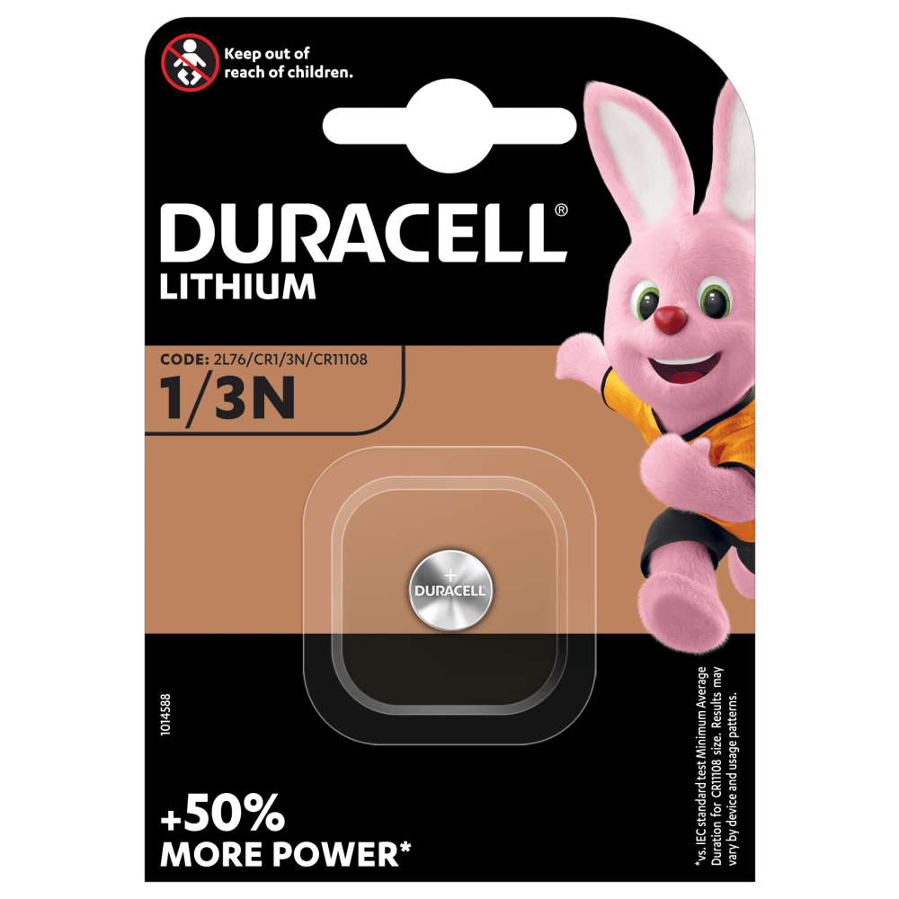 Ličio baterija Duracell K58L, CR1/3N, 1/3N, 2L76, DL1/3N, CR11108, 2LR76, U2L76 3V