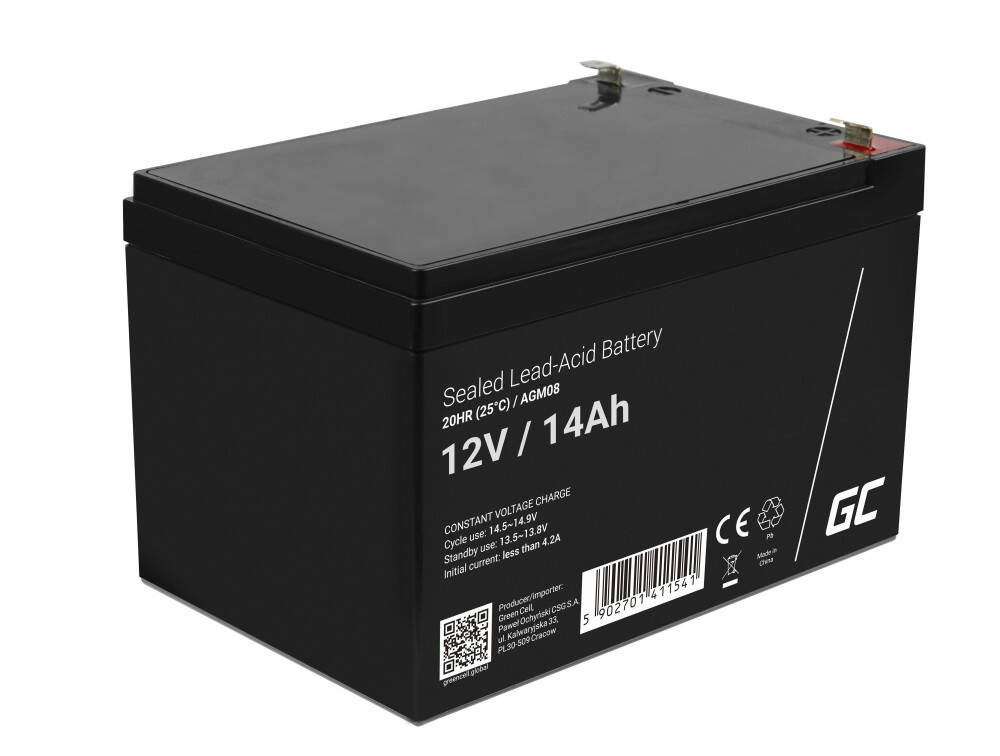 Akumuliatorius Green Cell 12V / 14Ah / AGM / AGM08