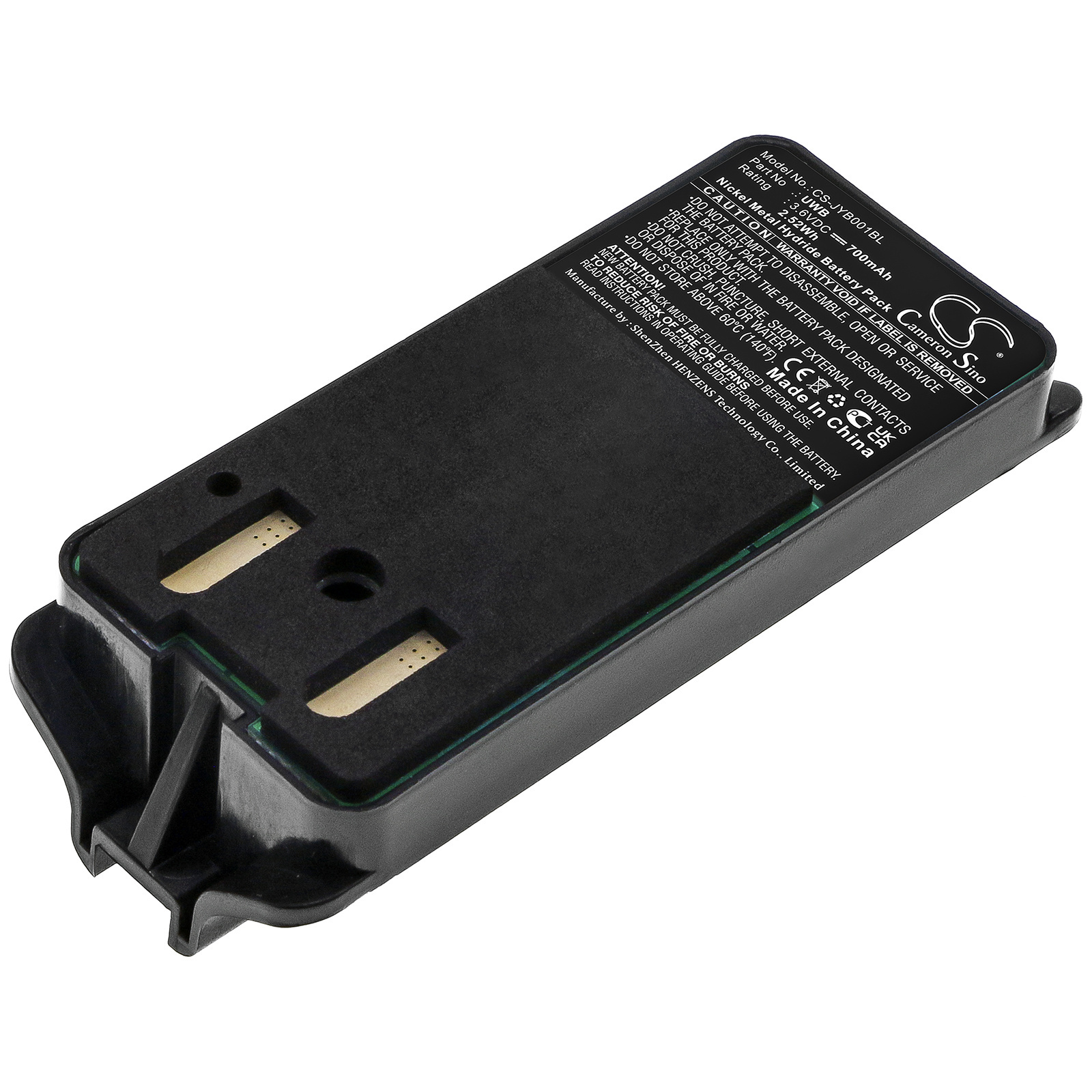 JAY UWB 3.6V 700mAh NiMh akumuliatorius, skirtas JAY A001 ECU krano valdymui