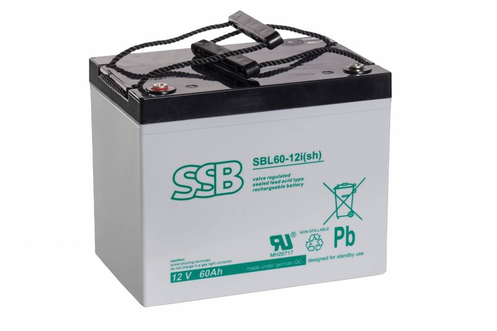 SSB SBL 60-12i(sh) 12V 60Ah AGM Akumuliatorius, nereikalaujantis priežiūros, skirtas buferiniam darbui