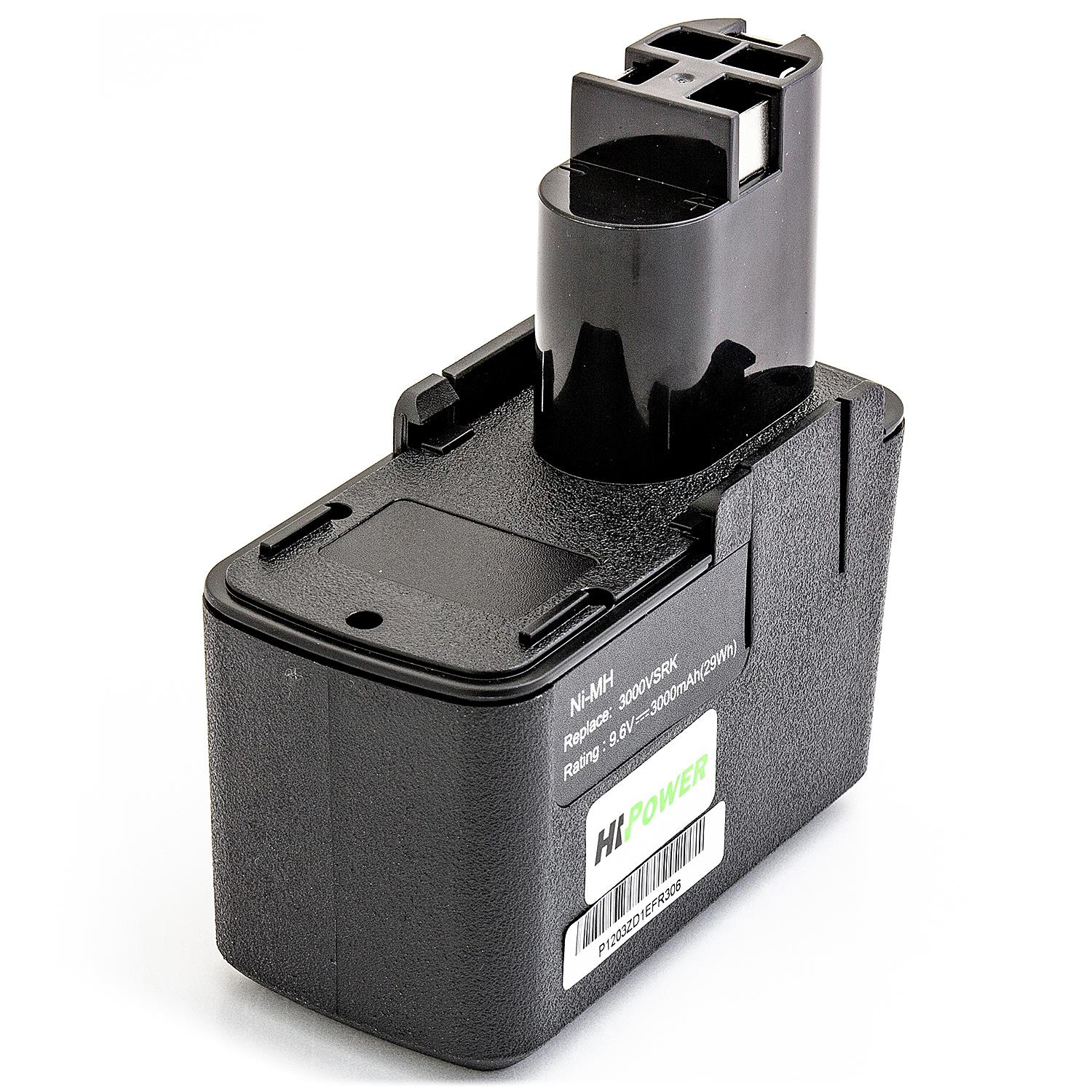Baterija Bosch 2607335035, 2607335037, 2607335072, 2607335152, 2607335230, 2607335254 9.6V 3.0Ah NiMh, skirta elektriniams įrankiams GBM 9.6VES-2, GSB 9.6VES-2, GSR 9.6VE