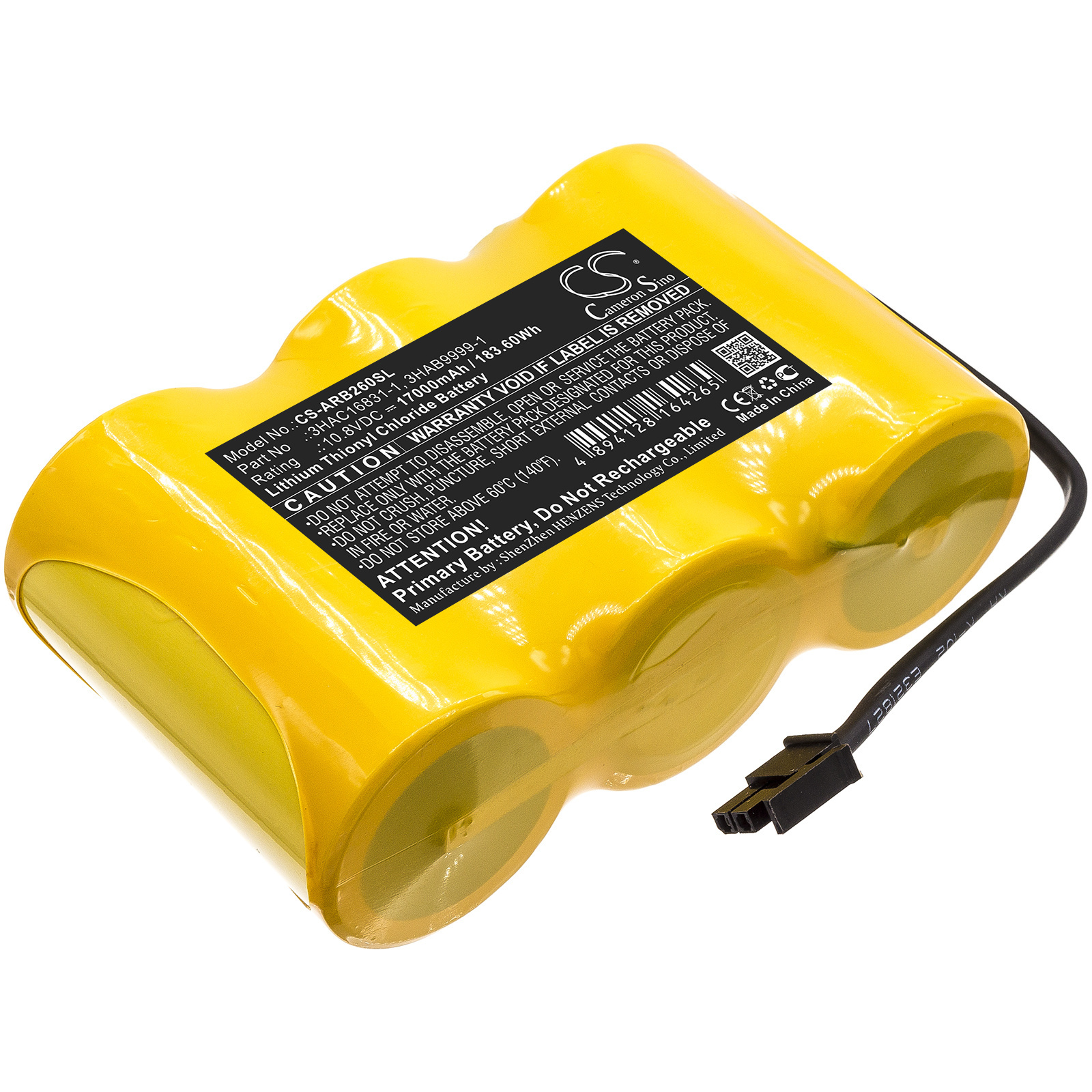 Baterija  ABB 1SAP180300R0001 3HAC16831-1 3HAB9999-1 3HAC13150-1 10,8V 17000mAh Li-SOCl2  ABB robotai IRB
