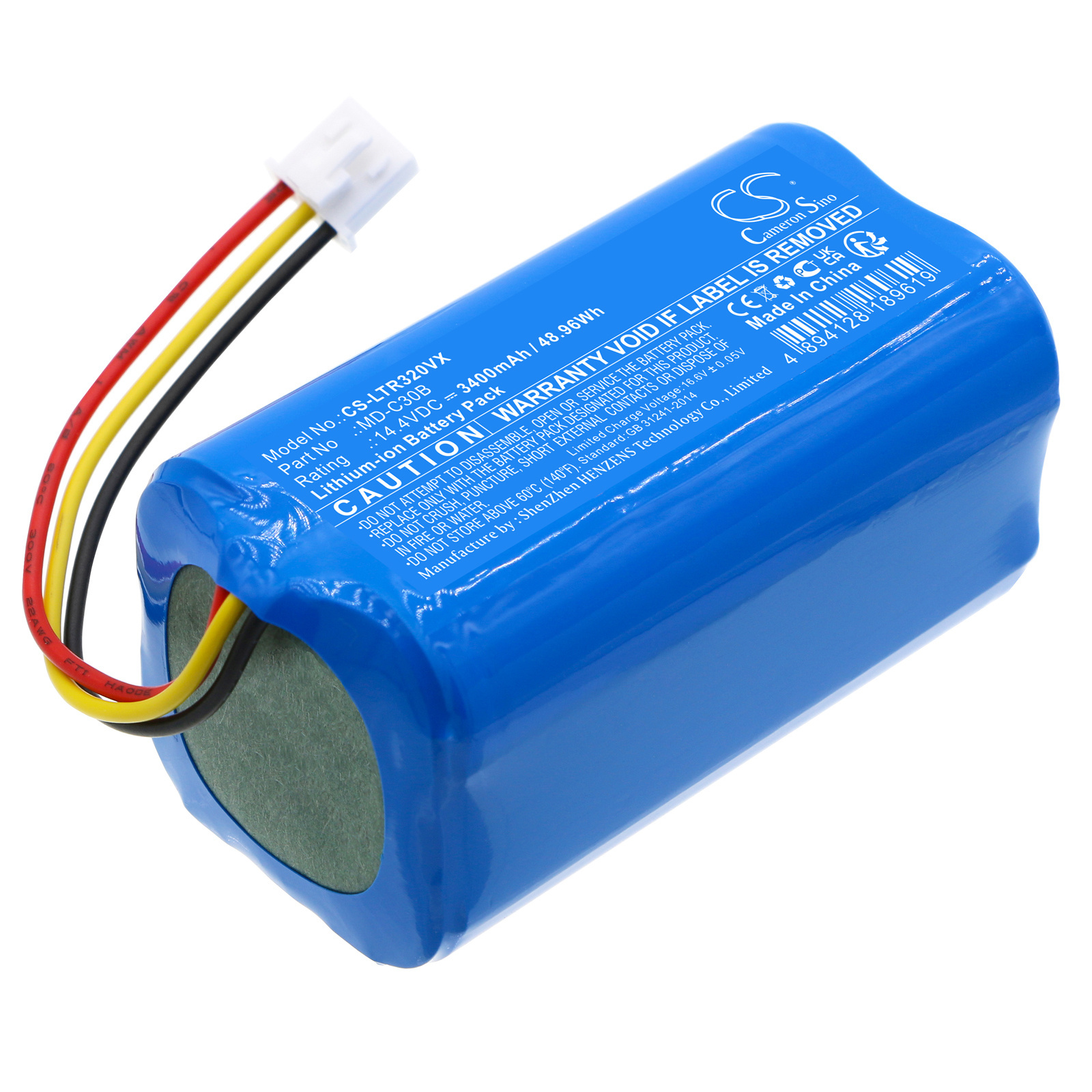 Baterija siurbliui Liectroux MD-C30B 14,4 V / 3400 mAh / Li-Ion