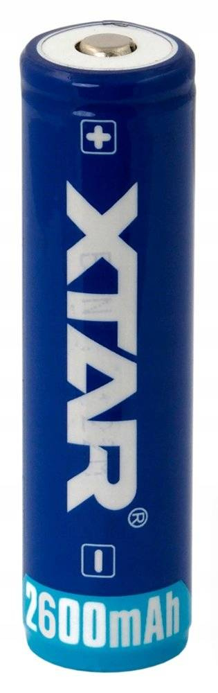 Akumuliatorius Xtar 18650 3,7 V 2600 mAh Li-Ion su apsauga
