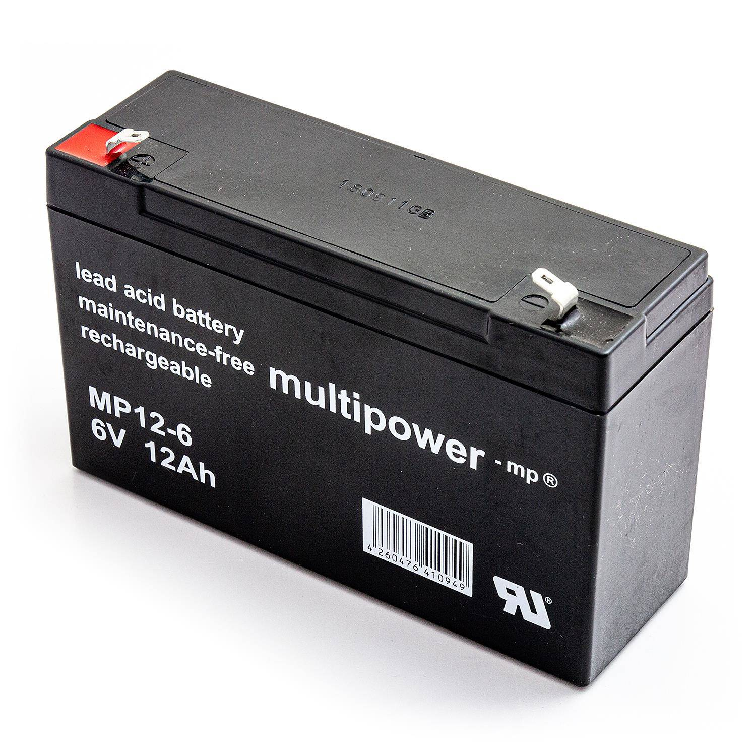 Multipower MP12-6 6V 12Ah AGM Akumuliatorius nereikalaujantis priežiūros
