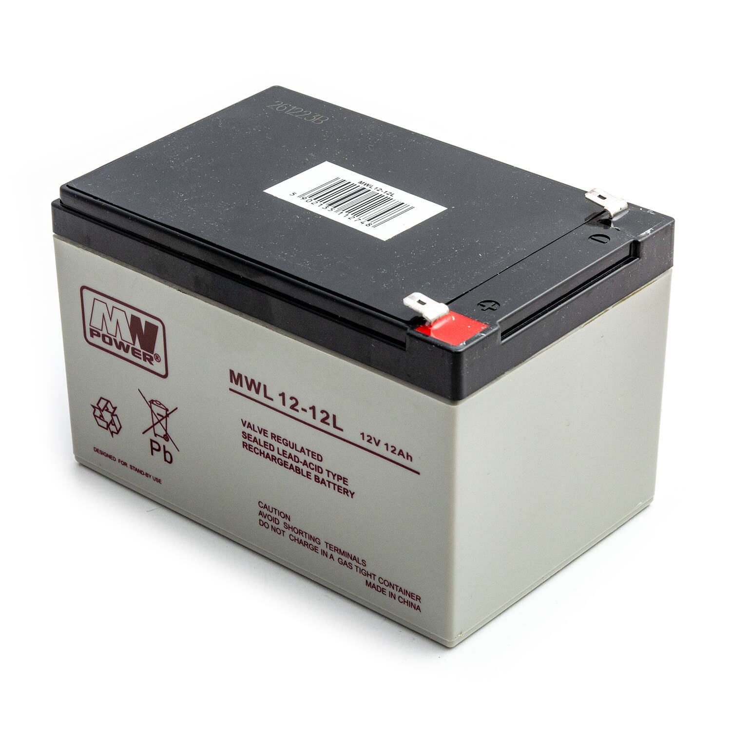 Akumuliatorius AGM MW Power MWL 12-12L 12V 12Ah iki UPS APC, Ever, Fideltronik, Eatonoms Powerware, Aliarmui