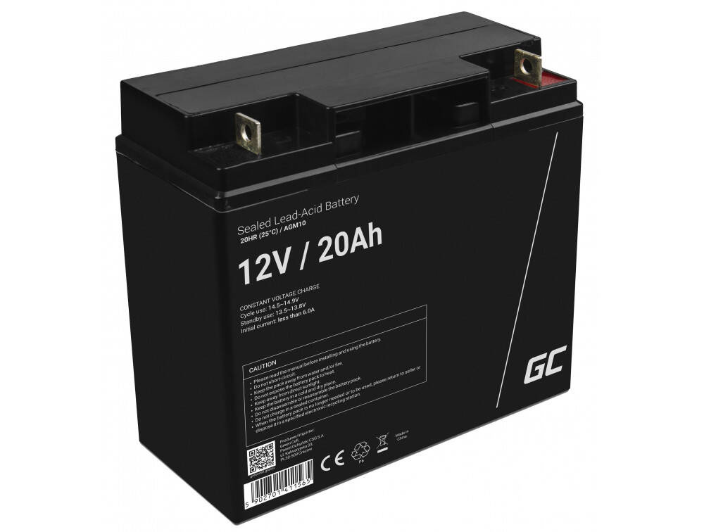 Akumuliatorius Green Cell 12V / 20Ah / AGM / AGM10