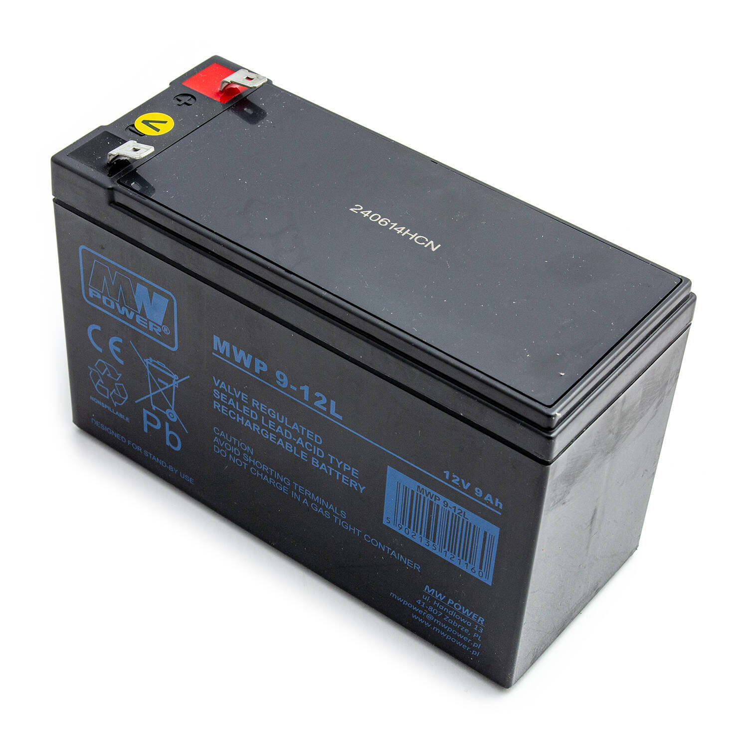 Akumuliatorius AGM MW Power MWP 9-12L 12V 9Ah iki UPS APC, Ever, Fideltronik, Eatonoms Powerware, Aliarmui