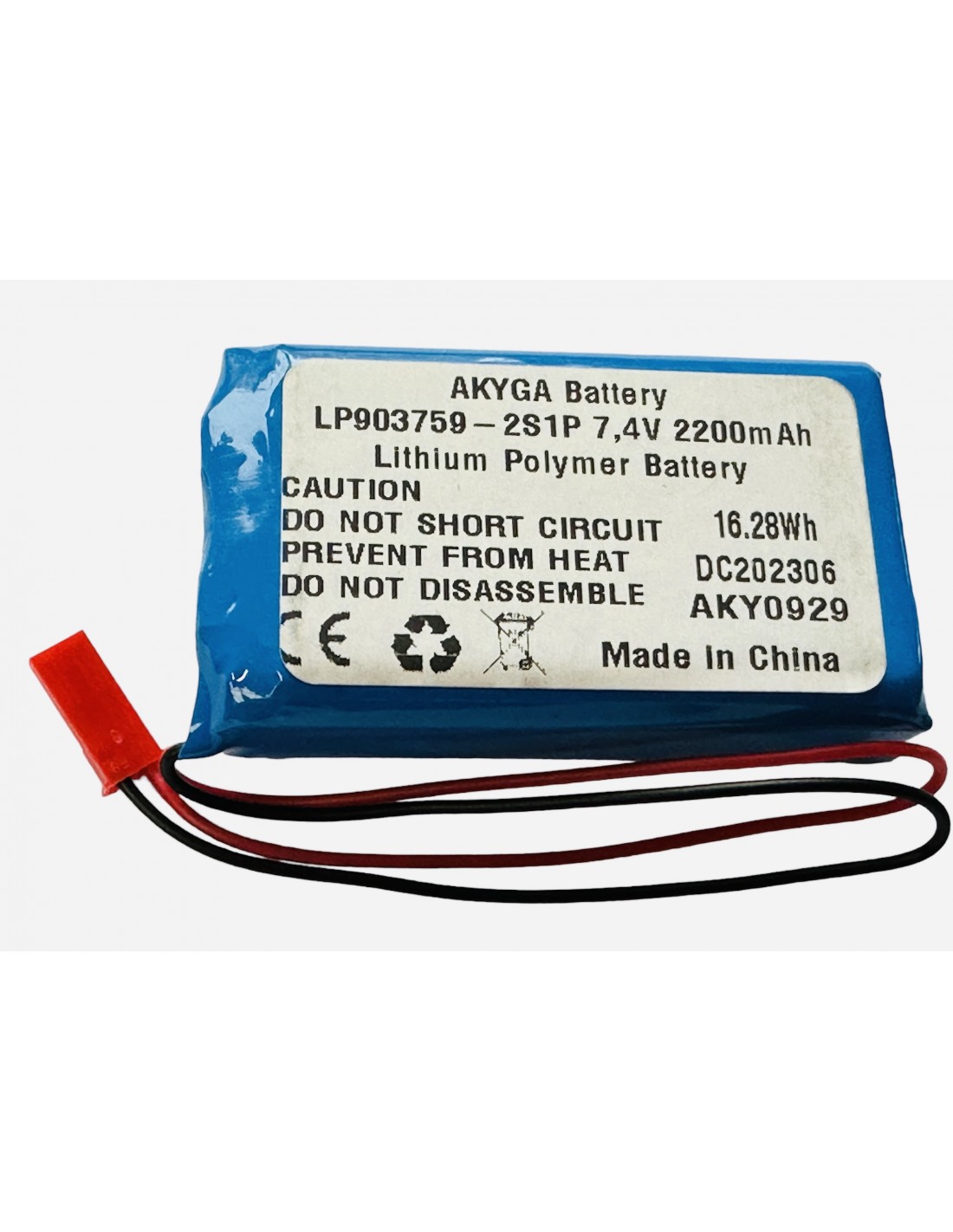 Li-polimer akumuliatorius (903759) 2200mAh 7,4V