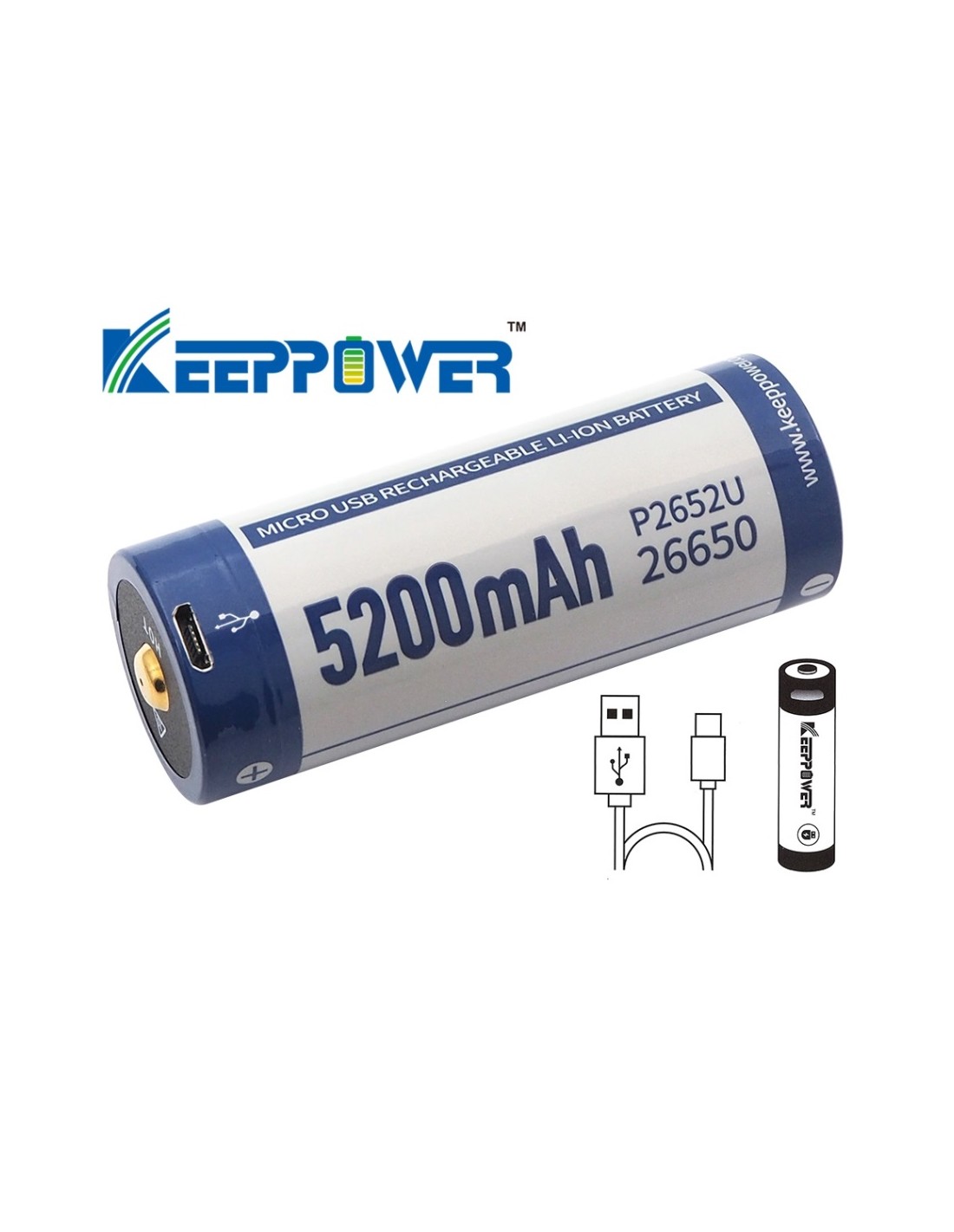 Keepower P2652U ličio ICR26650 5200mah