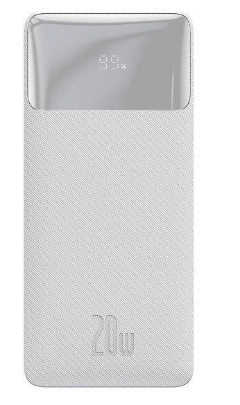 Baseus Bipow Fast Charging Power Bank 10000mAh 20W (Overseas Edition) White