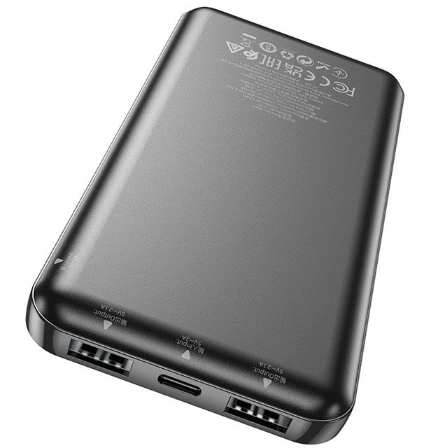 Hoco J100 Powerbank 10000 mAh juodos spalvos