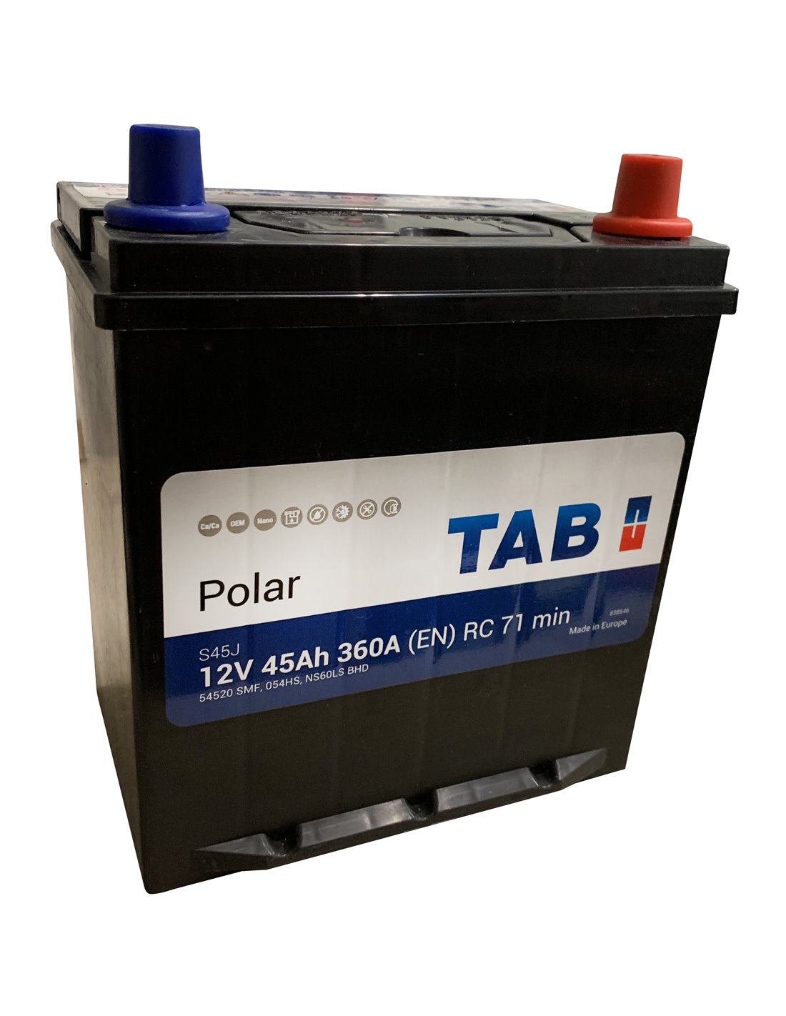 TAB 45 Ah Jap (-+) Polar S akumuliatorius