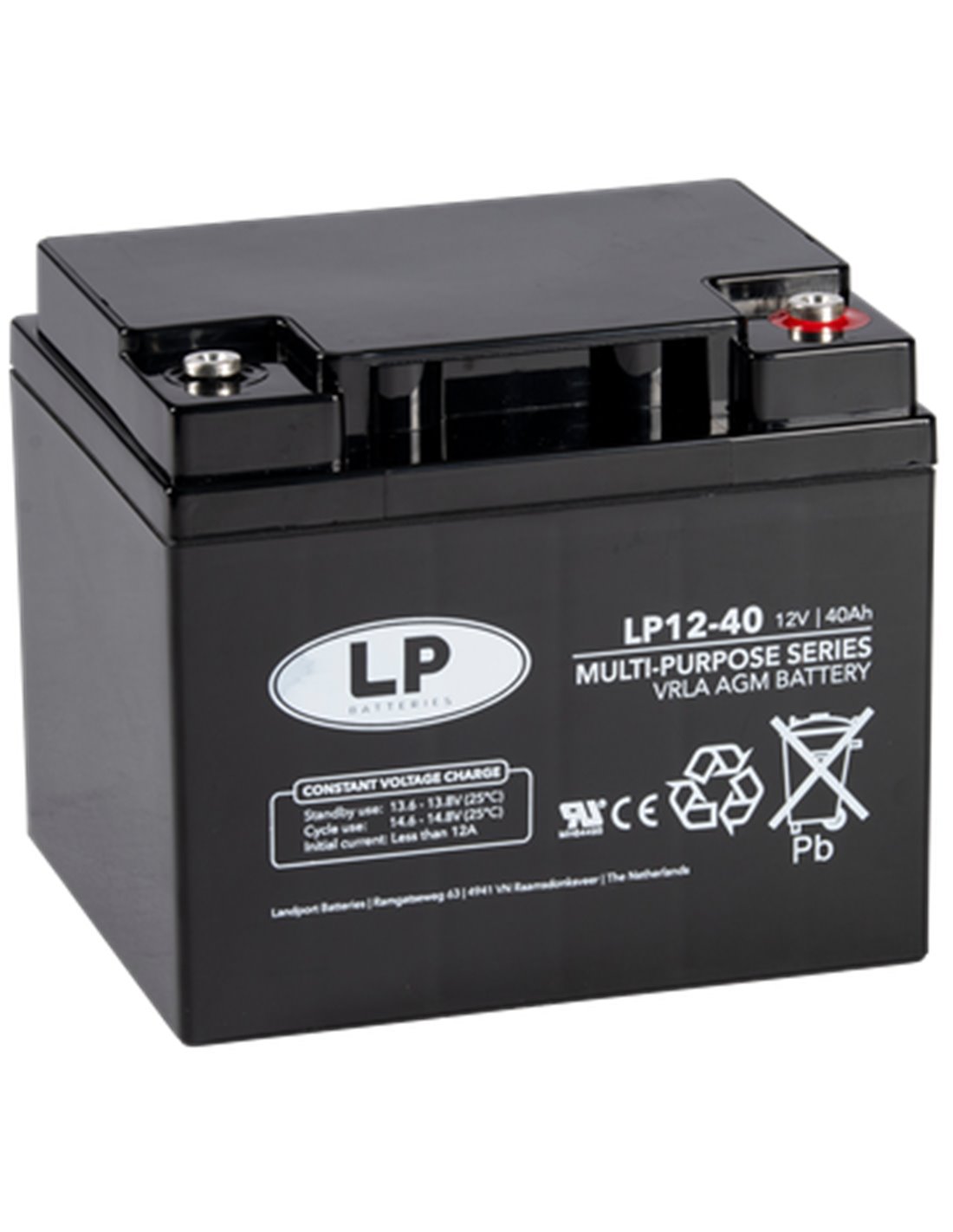 LP 40Ah 12V VRLA akumuliatorius