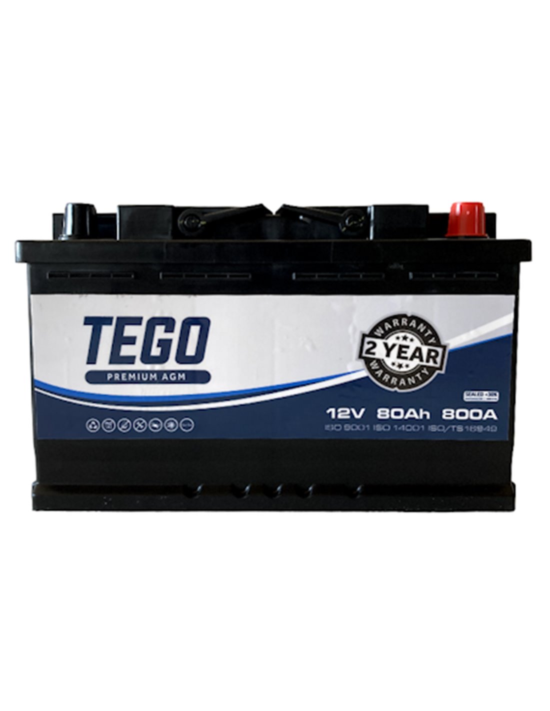 TEGO AGM akumuliatorius 12V 80Ah 800A