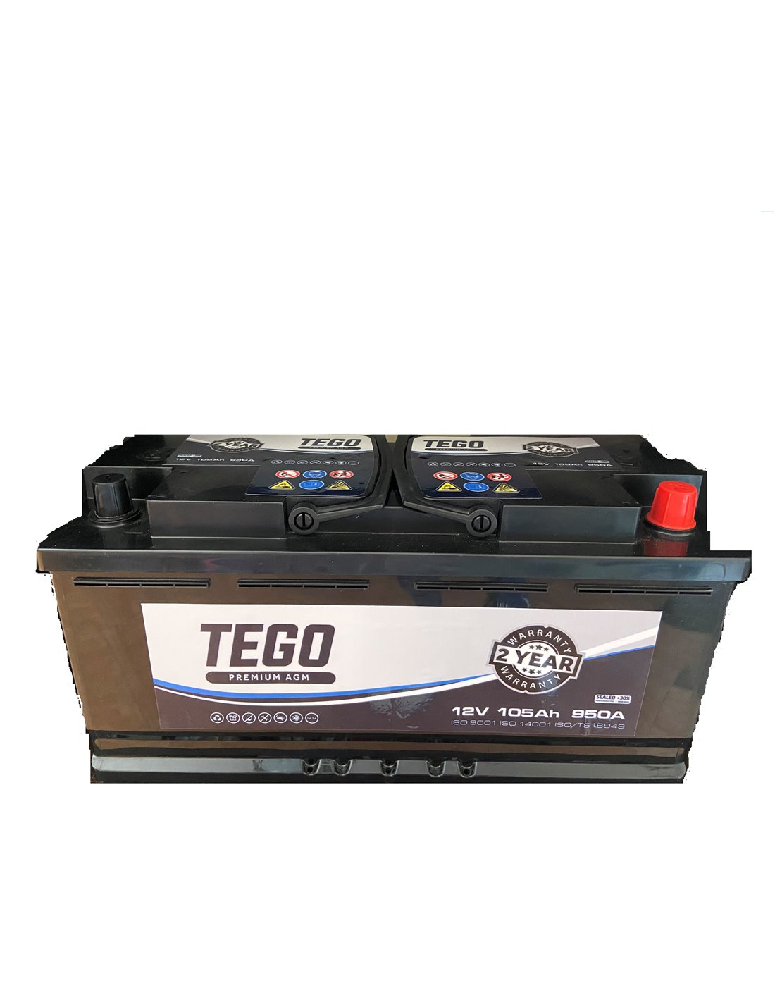 TEGO AGM akumuliatorius 12V 105Ah 950A