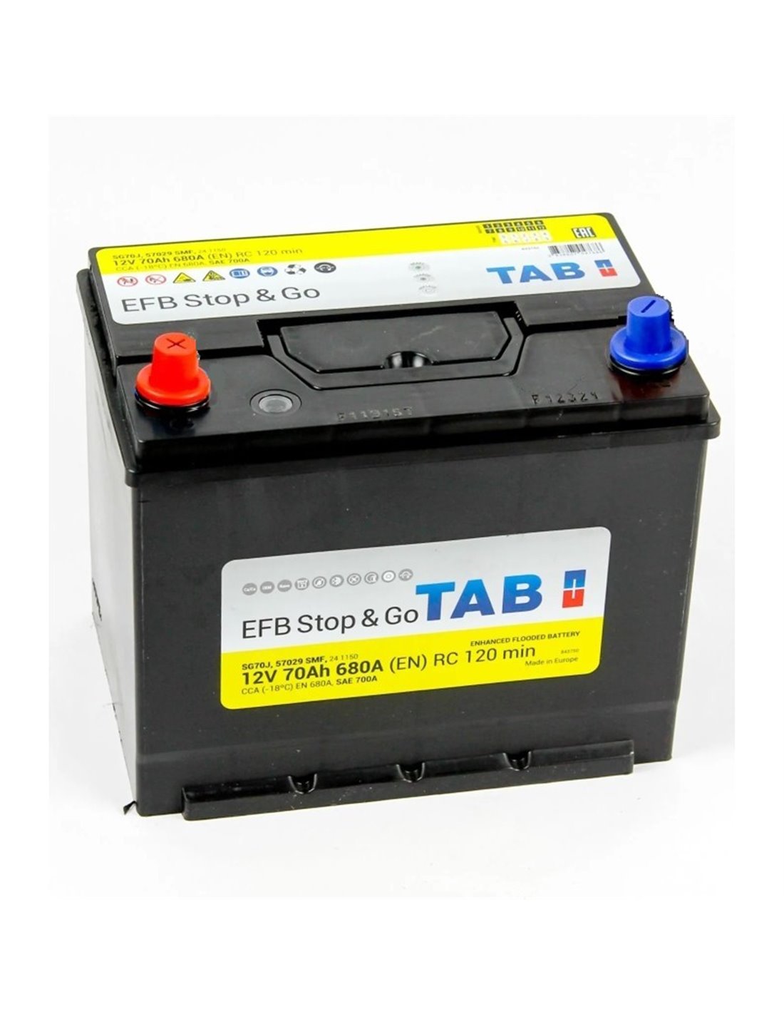 TAB EFB akumuliatorius 12V 70Ah 680A Jap (+-)