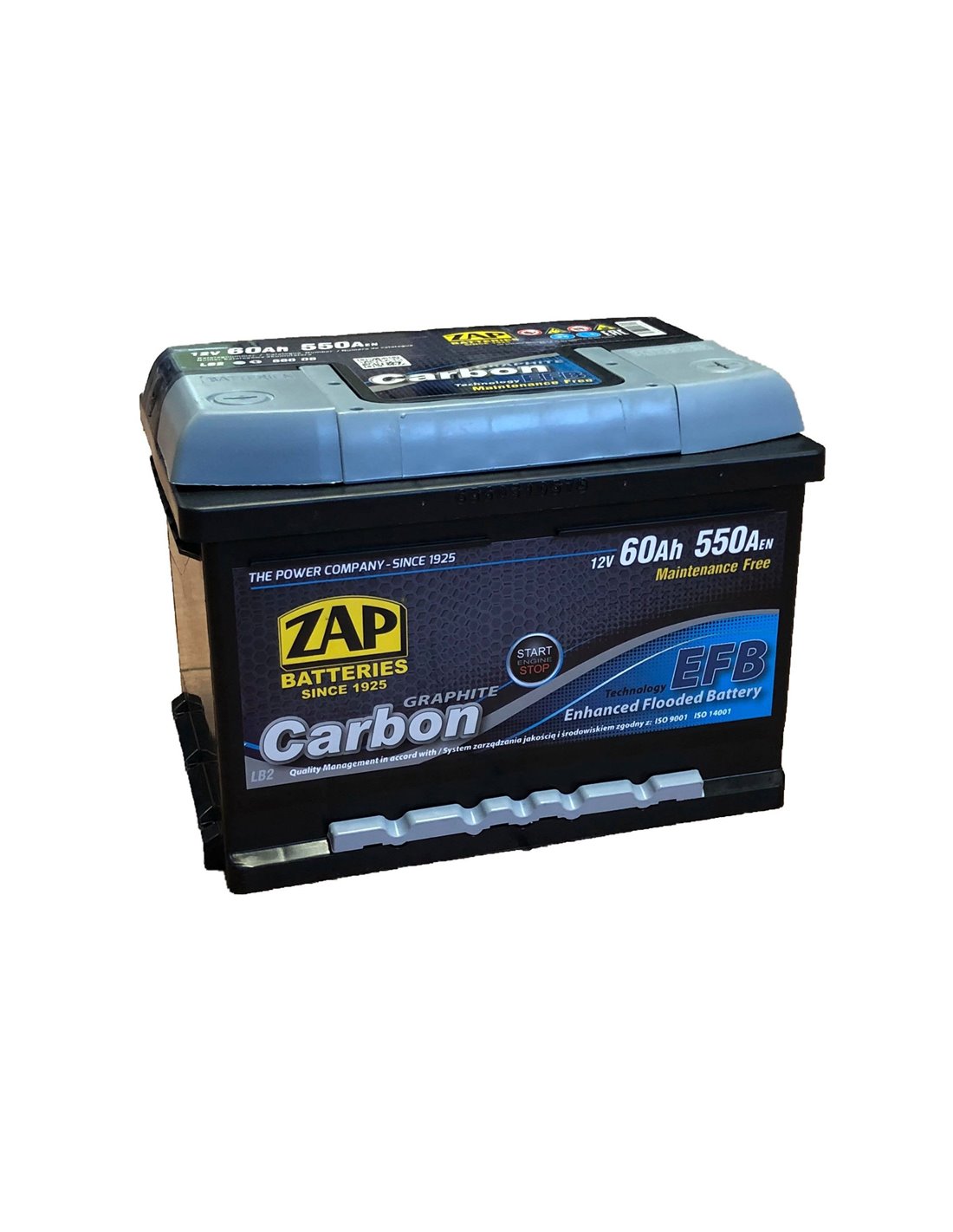 ZAP Carbon EFB akumuliatorius 12V 60Ah 550A