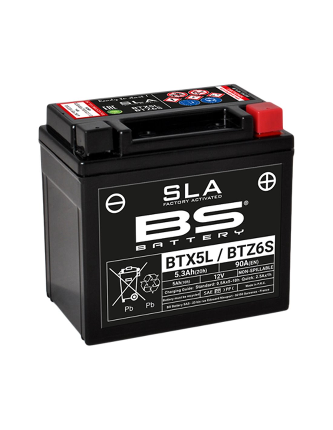 BTX5L / BTZ6S SLA 12V 5,3Ah akumuliatorius