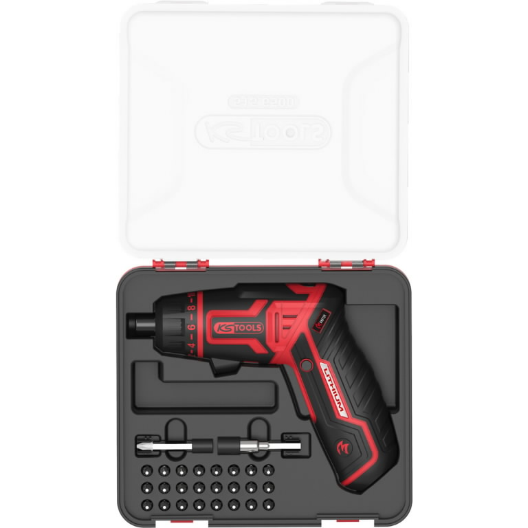 Akumuliatorinis suktuvas eMONSTER  su 1/4´´ antgalais 27 vnt, KS Tools