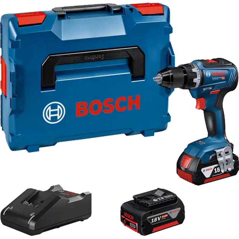 Akumuliatorinis suktuvas-gręžtuvas BOSCH GSR 18V-55 2x4,0Ah
