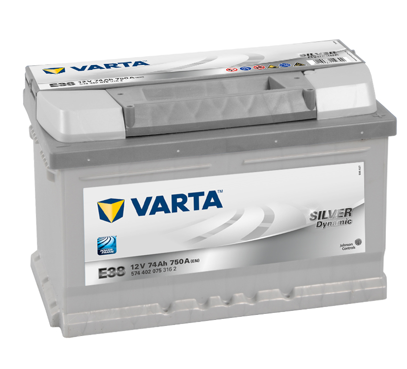 Akumuliatorius Varta E38 74Ah 750A