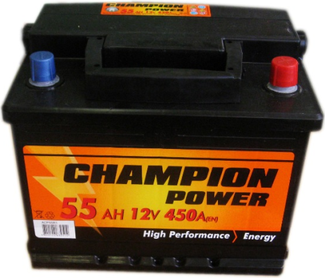 AKUMULIATORIUS CHAMPION POWER 12V/55AH/450A EN