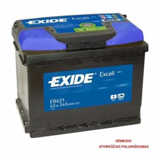 Akumuliatorius EXIDE 62Ah 540A