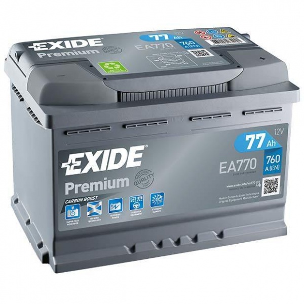 Akumuliatorius EXIDE 77Ah 760A