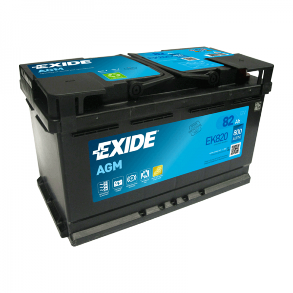 Akumuliatorius EXIDE 82Ah 800A AGM