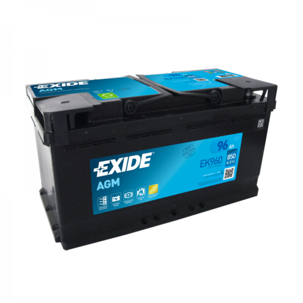 Akumuliatorius EXIDE 96Ah 850A AGM EK960