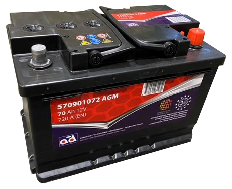 Akumuliatorius AD 70Ah 720A AGM